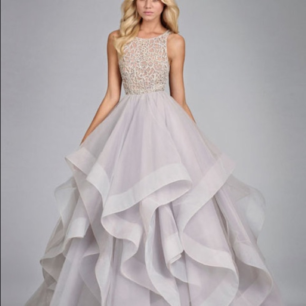 Hayley Paige Dori Open Back Wedding Dress Ivory